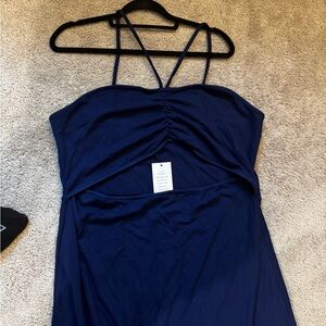 Elegant Navy Blue Women's Dress